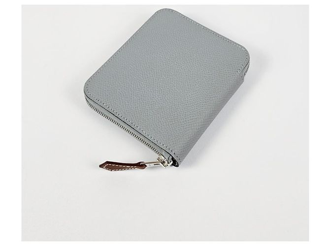 Hermès Silk Compact Wallet Gray Orange - view 6