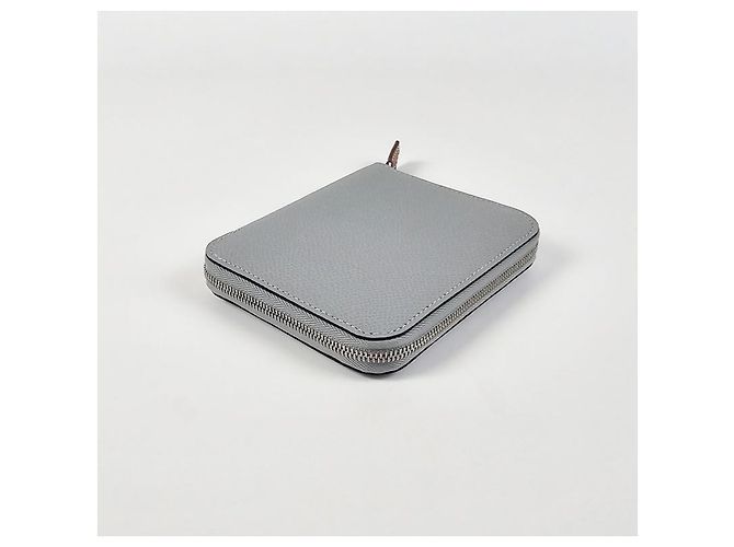 Hermès Silk Compact Wallet Gray Orange - view 8
