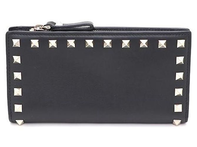Valentino Portafoglio lungo con borchie Nero - vista 3