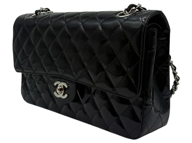 Chanel Borsa Flap Classica Media Nera Nero - vista 3