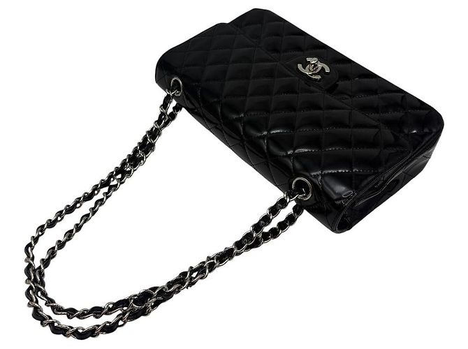 Chanel Borsa Flap Classica Media Nera Nero - vista 6