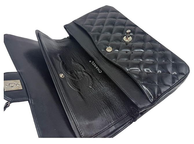Chanel Borsa Flap Classica Media Nera Nero - vista 8