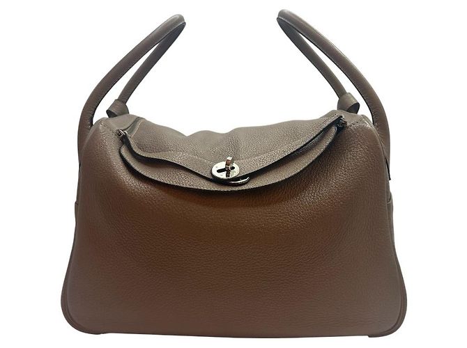 Hermès Borsa a Spalla Lindy Clémence Marrone - vista 2