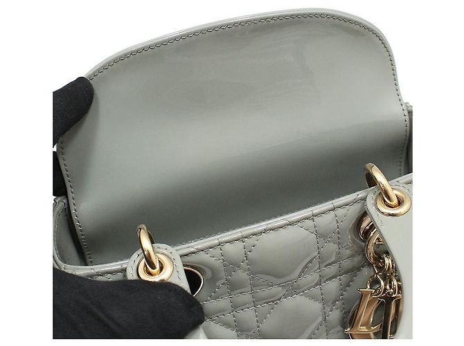 Piccola borsa a tracolla Lady Dior Marrone - vista 7