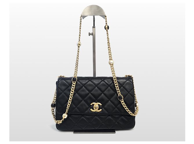 Chanel Borsa a tracolla Jewel On Medium Flap Black Nero - vista 2