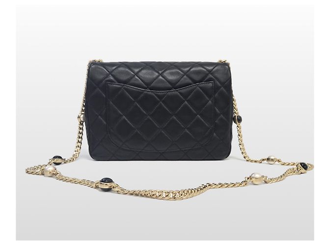 Chanel Borsa a tracolla Jewel On Medium Flap Black Nero - vista 4