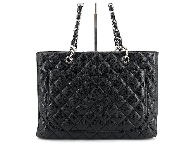 Chanel Borsa a Spalla Caviar Grand Shopping Nero - vista 10