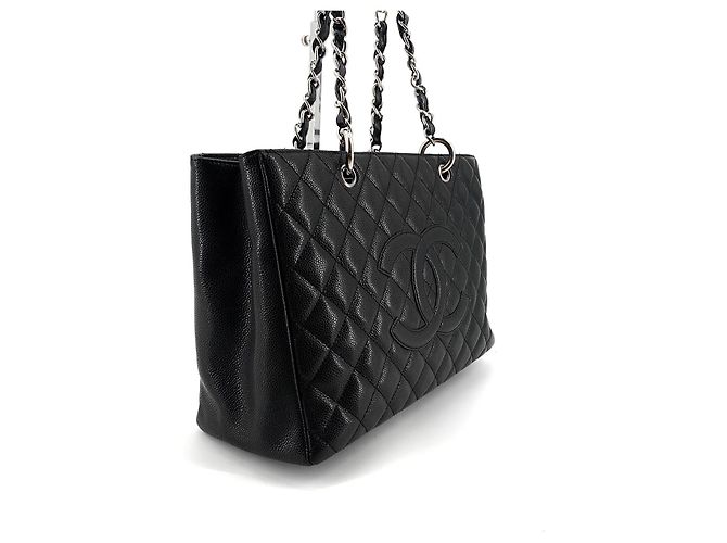 Chanel Borsa a Spalla Caviar Grand Shopping Nero - vista 12
