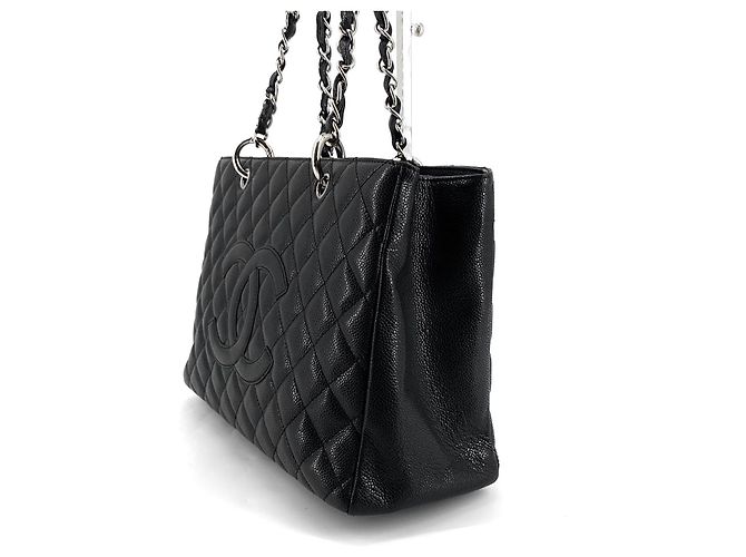 Chanel Borsa a Spalla Caviar Grand Shopping Nero - vista 4
