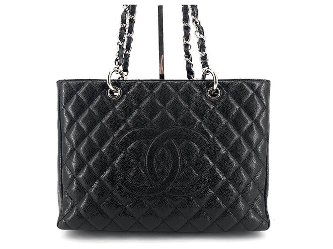 Chanel Borsa a Spalla Caviar Grand Shopping Nero - vista 9