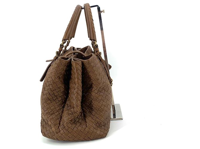 Bottega Veneta Borsa Tote Intrecciato Roma Marrone - vista 10