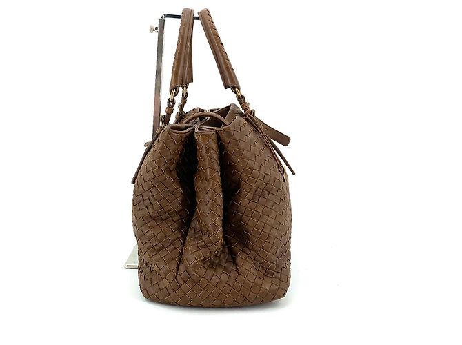 Bottega Veneta Borsa Tote Intrecciato Roma Marrone - vista 4