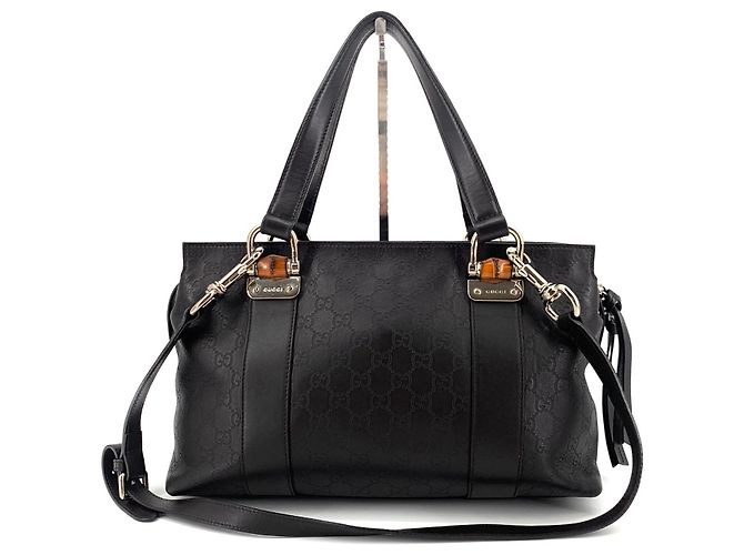 Bamboo Gucci Borsa tote a tracolla in bambù Shima Marrone - vista 9