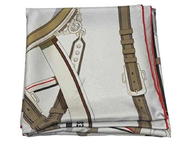 Hermès Sciarpa in twill Pierre/Kaki Multicolore - vista 3