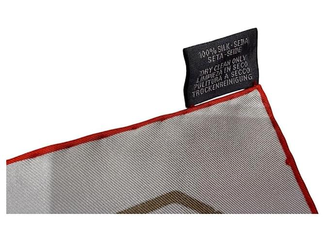 Hermès Sciarpa in twill Pierre/Kaki Multicolore - vista 5