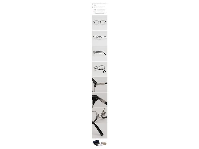Dior Brillengestell Schwarz Silber Unisex - Ansicht 5
