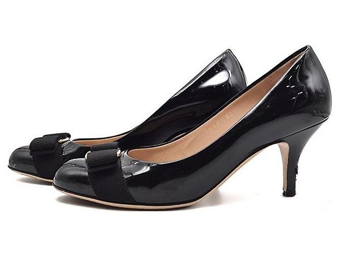 Salvatore Ferragamo Décolleté in vernice Nero - vista 3