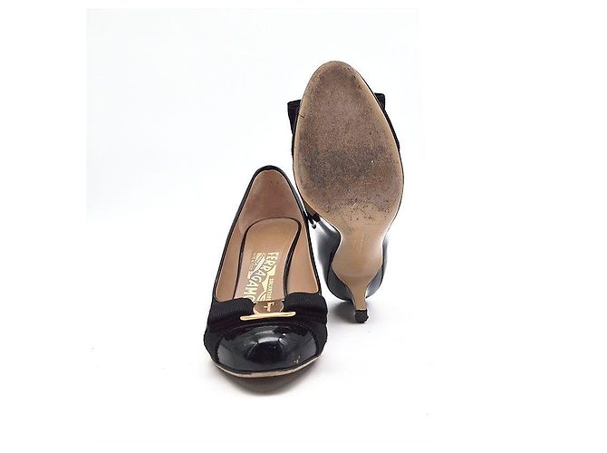Salvatore Ferragamo Décolleté in vernice Nero - vista 6
