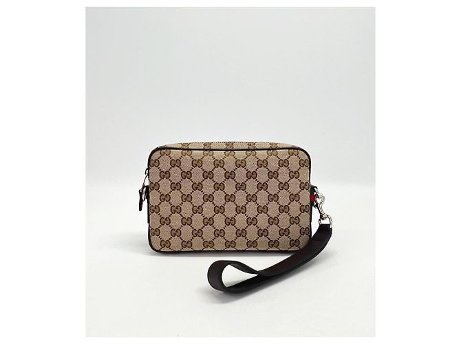 Gucci Mini borsa a tracolla in tela GG Marrone - vista 10