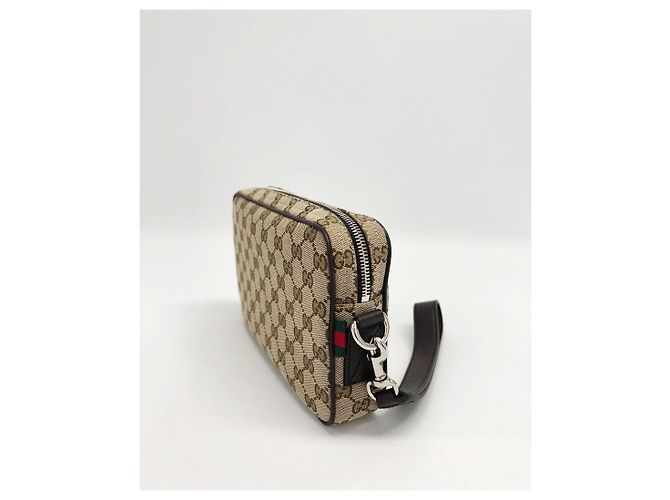 Gucci Mini borsa a tracolla in tela GG Marrone - vista 11