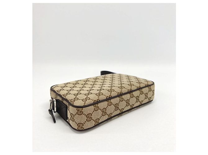 Gucci Mini borsa a tracolla in tela GG Marrone - vista 13