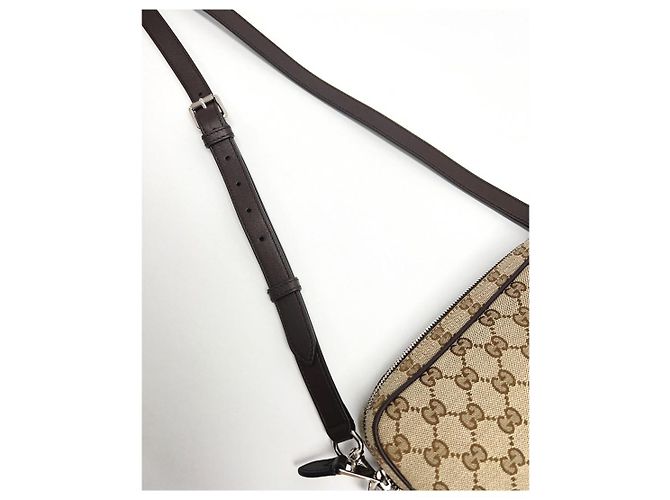 Gucci Mini borsa a tracolla in tela GG Marrone - vista 17