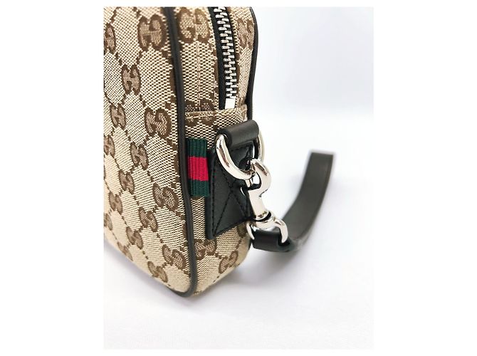 Gucci Mini borsa a tracolla in tela GG Marrone - vista 5
