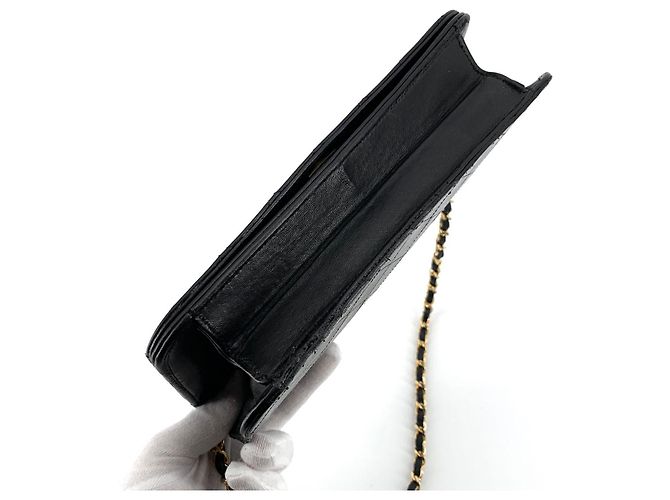 Balenciaga Borsa a tracolla con patta in agnello matelassé classico Nero - vista 16