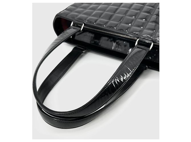 Chanel Patent Chocolate Bar Tote Bag Schwarz - Ansicht 7