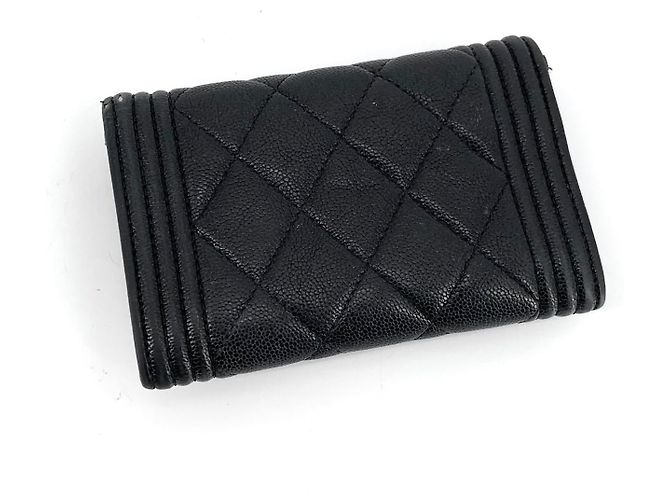 Chanel Boy Kartenetui mit Klappe in Goldton Schwarz - Ansicht 7