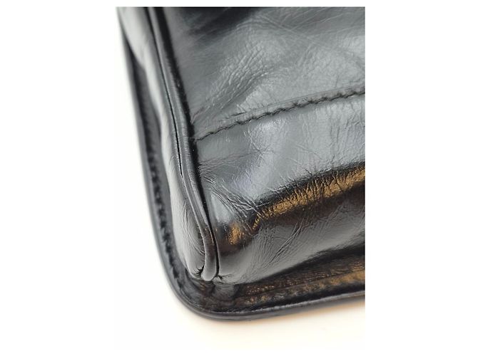 Prada Mini borsa a tracolla in pelle nera con logo triangolare Nero - vista 10