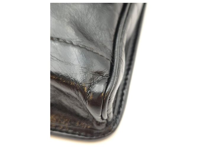 Prada Mini borsa a tracolla in pelle nera con logo triangolare Nero - vista 11