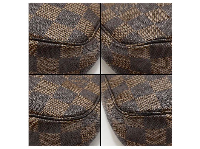 Louis Vuitton Pochette Accessoires Shoulder Bag Damier Ebene Marrone - vista 12