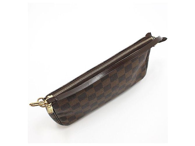 Louis Vuitton Pochette Accessoires Shoulder Bag Damier Ebene Marrone - vista 6