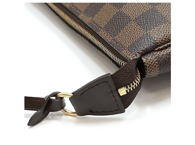 Louis Vuitton Pochette Accessoires Shoulder Bag Damier Ebene Marrone - vista 8