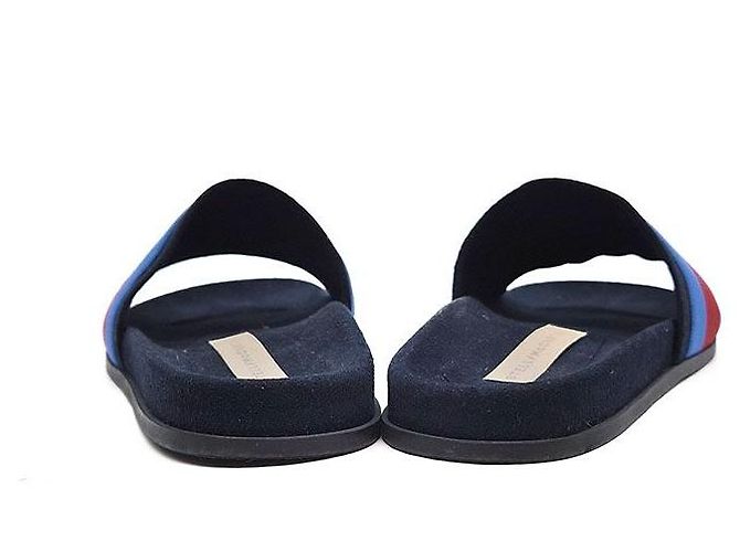 Stella Mc Cartney Pantofole in scamosciato a righe Blu - vista 5