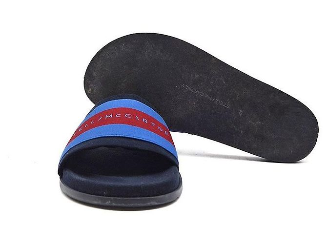 Stella Mc Cartney Pantofole in scamosciato a righe Blu - vista 6