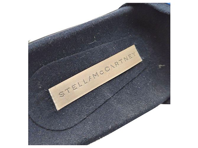 Stella Mc Cartney Pantofole in scamosciato a righe Blu - vista 7