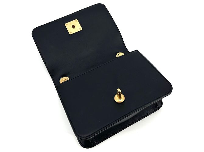 Chanel Borsa a tracolla Onyx Pearl Flap in agnello Edizione Limitata Nero - vista 15