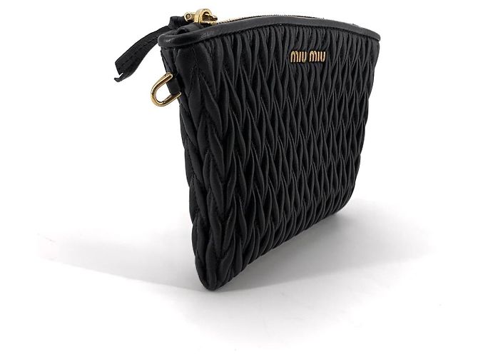 Miu Miu Pochette in pelle Nappa Nero - vista 15