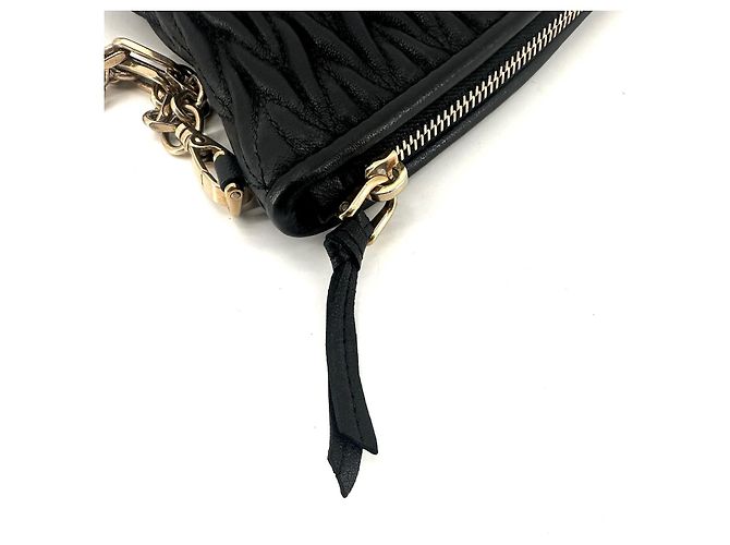 Miu Miu Pochette in pelle Nappa Nero - vista 18
