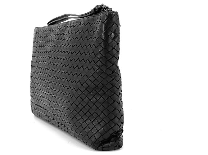 Bottega Veneta Clutch con tracolla Intrecciato Nero - vista 10