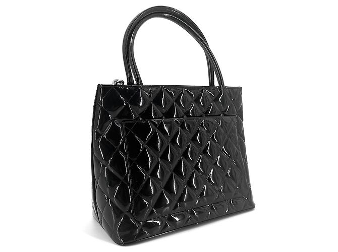 Chanel Borsa Tote Patent Medallion Coin Bag - vista 3