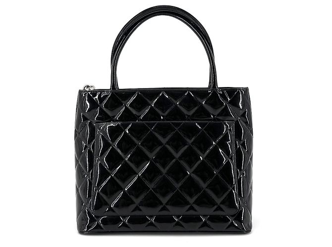 Chanel Borsa Tote Patent Medallion Coin Bag - vista 5