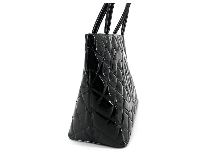 Chanel Borsa Tote Patent Medallion Coin Bag - vista 7