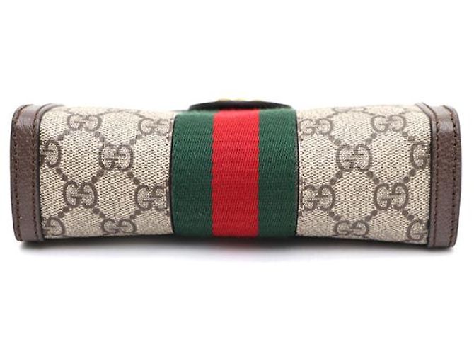 Gucci Mini borsa a tracolla con catena Ophidia e crossbody Marrone - vista 14