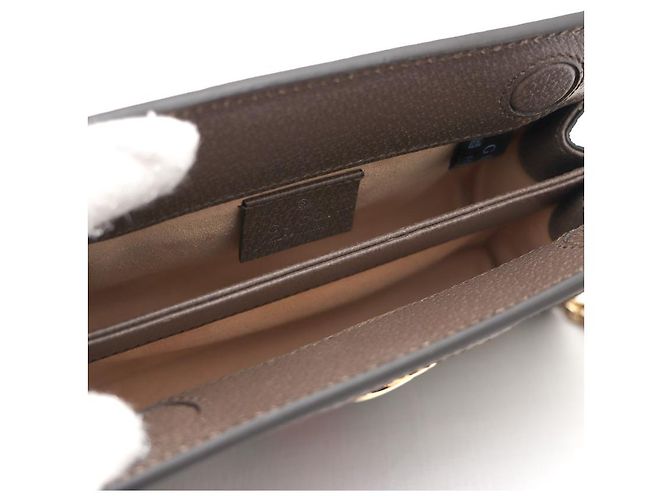 Gucci Mini borsa a tracolla con catena Ophidia e crossbody Marrone - vista 15