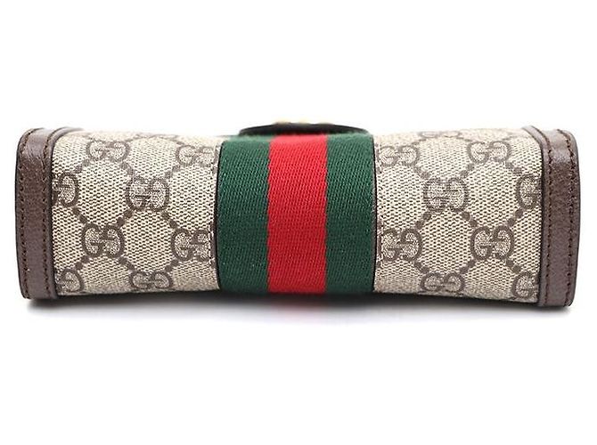 Gucci Mini borsa a tracolla con catena Ophidia e crossbody Marrone - vista 6