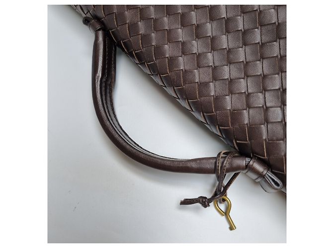 Bottega Veneta Valigetta Intrecciato Marrone - vista 11