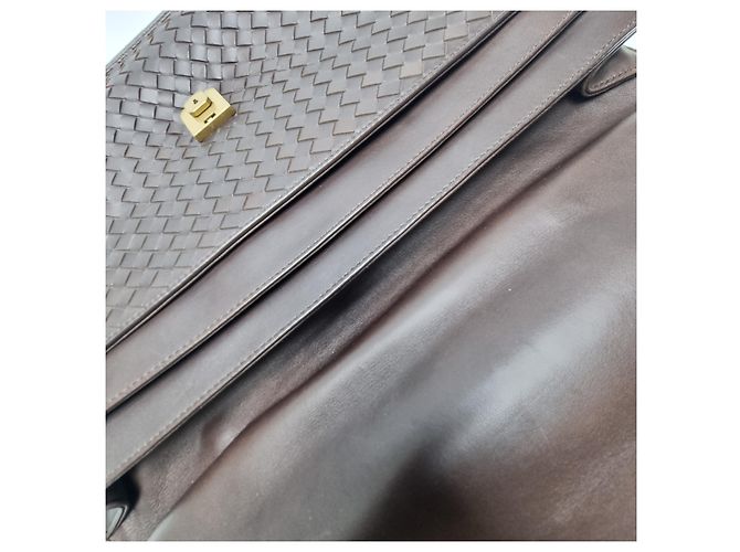 Bottega Veneta Valigetta Intrecciato Marrone - vista 16